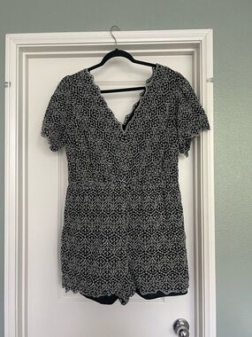 Express Black and White Embroidered Jacket